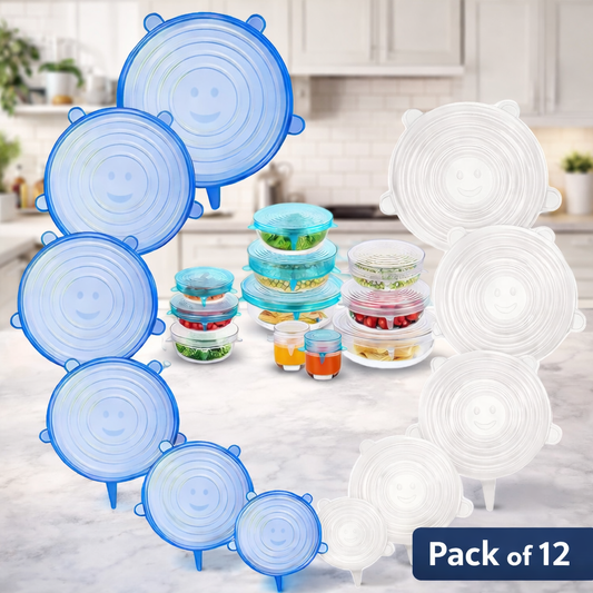 Airtight FreshLock Silicone Lid Set (Pack of 12)